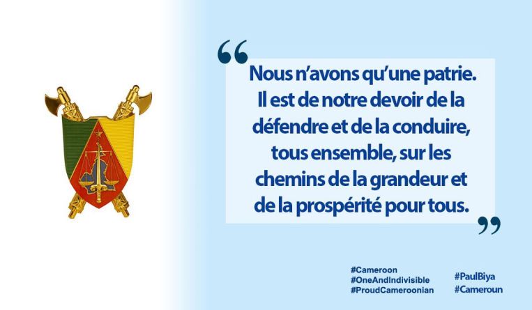 Tweet de Paul Biya du 23 avril 2019 sur le Patriotisme et la forme de l'Etat