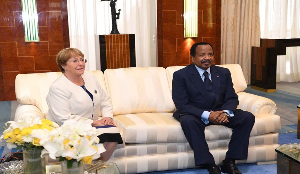 Le Président Paul Biya reçoit Michelle Bachelet au Palais de l'Unité du Cameroun