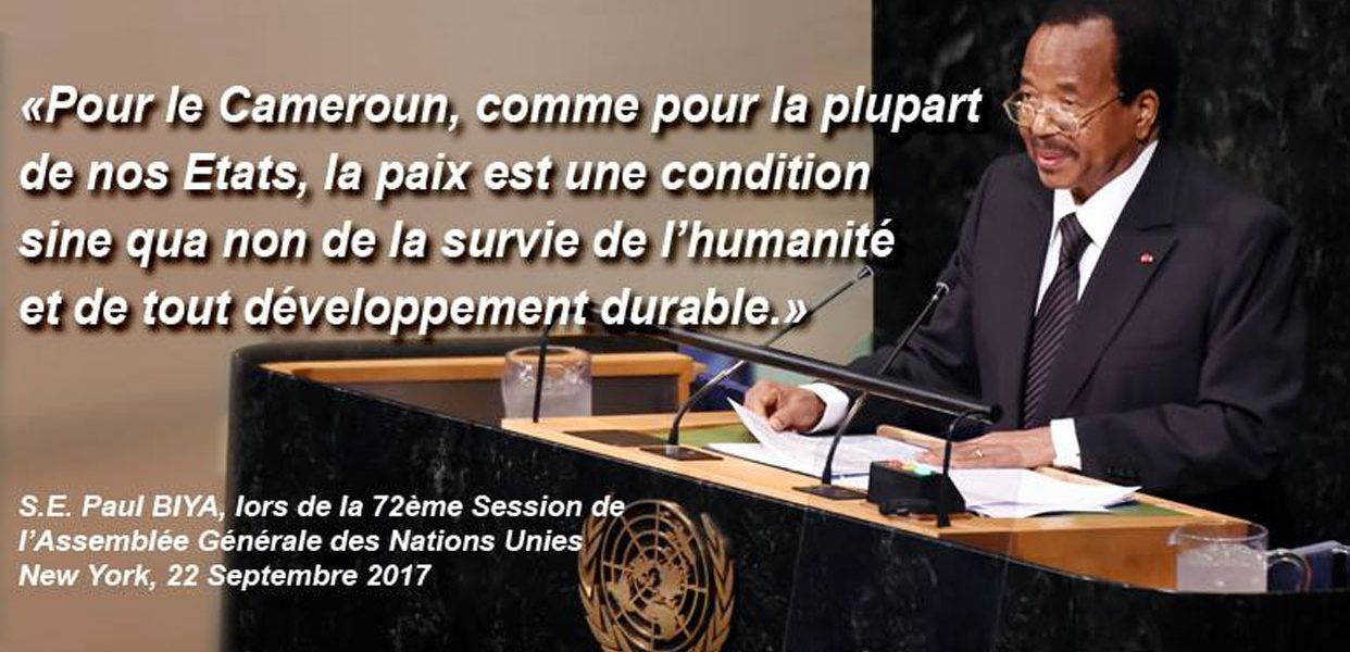 Fonds de consolidation de la paix plaidé à l'ONU par le Président Paul Biya