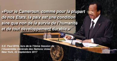 Fonds de consolidation de la paix plaidé à l'ONU par le Président Paul Biya