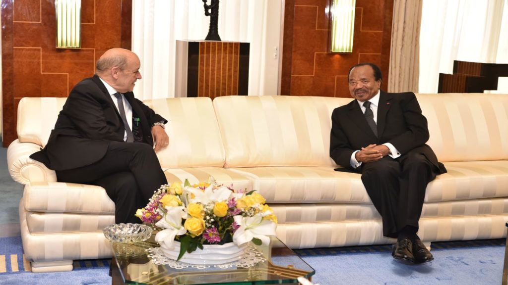 CFA, Jean-Yves le Drian et le Président Paul Biya