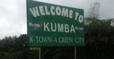Entrée ville de Kumba Sud-Ouest Cameroun