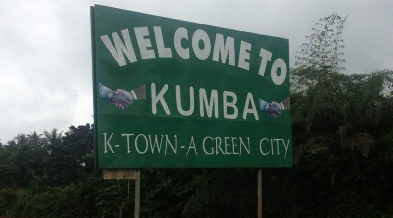 Entrée ville de Kumba Sud-Ouest Cameroun