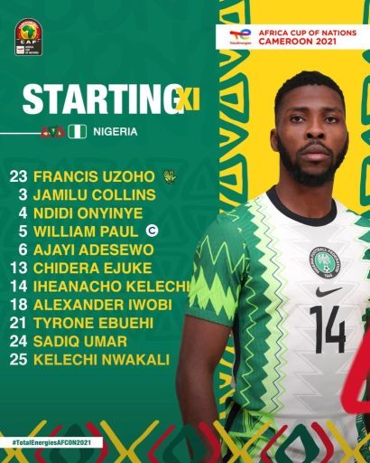 Onze Super Eagles Nigéria contre Guinée Bissau