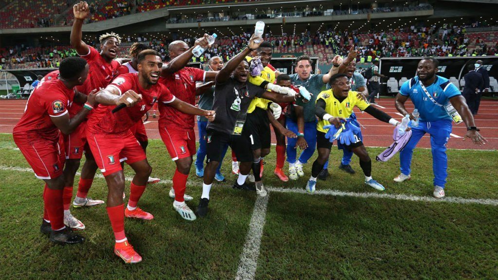 Guinée Equatoriale célèbre victoire face Algérie can 2021