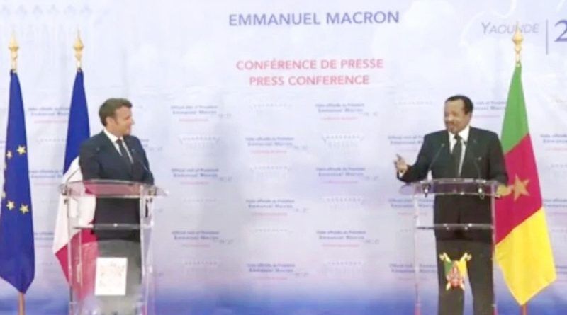 Conférence de presse Emmanuel Macron et Paul Biya à Yaoundé