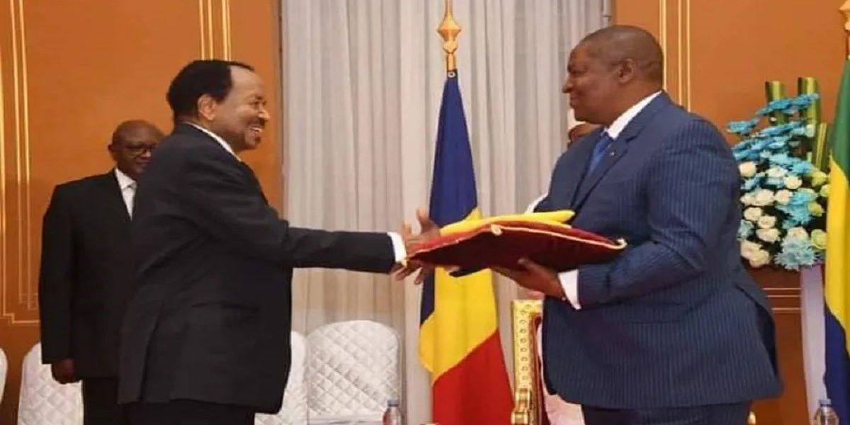 Les présidents Paul Biya et Archange Touadéra
